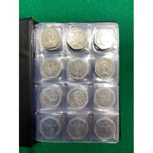 284 - Album of various Falkland Islands, Jersey, Isle of Man and Gibraltar 50p's and £2 coins including Fa... 