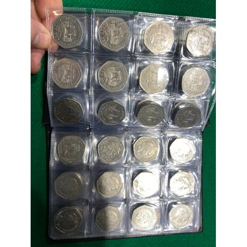 284 - Album of various Falkland Islands, Jersey, Isle of Man and Gibraltar 50p's and £2 coins including Fa... 