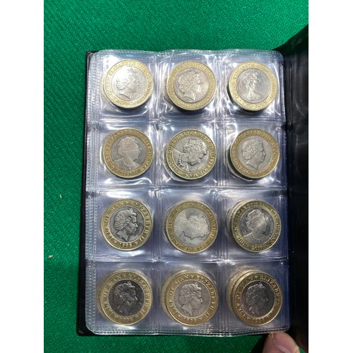 284 - Album of various Falkland Islands, Jersey, Isle of Man and Gibraltar 50p's and £2 coins including Fa... 