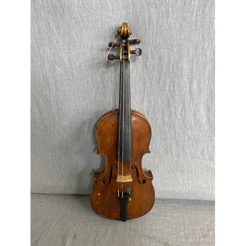 237 - Cased 3/4 violin with bow