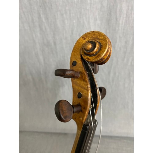 237 - Cased 3/4 violin with bow