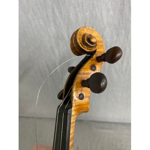 237 - Cased 3/4 violin with bow