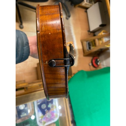 237 - Cased 3/4 violin with bow