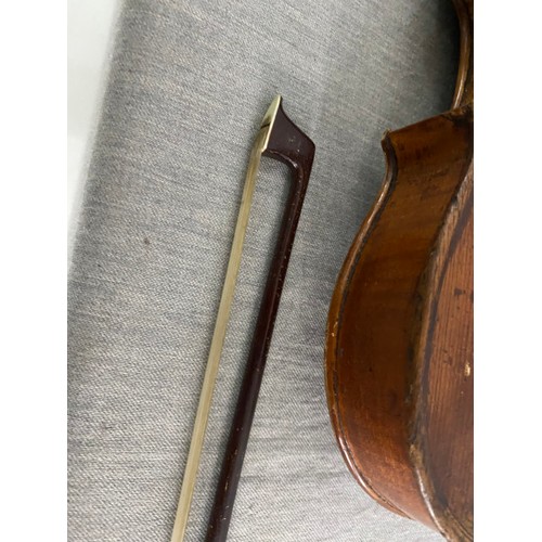 237 - Cased 3/4 violin with bow