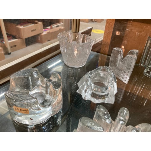 436 - Nice collection of mixed collectable glass inc. Muurla 'Iceberg' candle holder, Bel Mondo Becker-Des... 