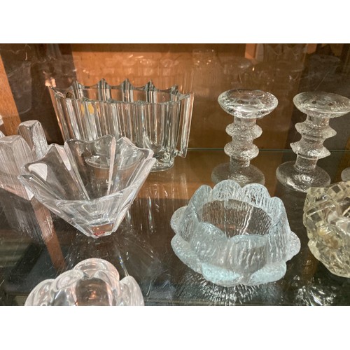 436 - Nice collection of mixed collectable glass inc. Muurla 'Iceberg' candle holder, Bel Mondo Becker-Des... 