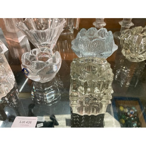 436 - Nice collection of mixed collectable glass inc. Muurla 'Iceberg' candle holder, Bel Mondo Becker-Des... 