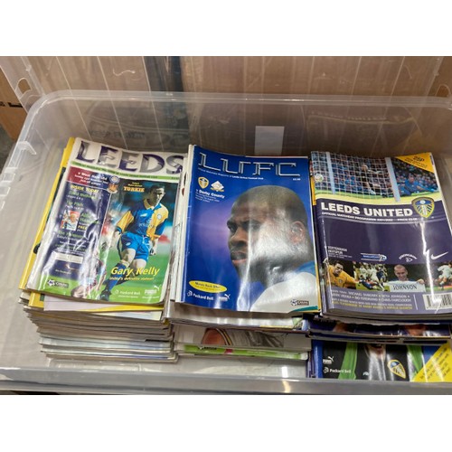 352 - Box of approximately 124 Leeds United football programmes including 15 home programmes 2002 includin... 