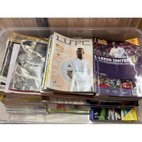 352 - Box of approximately 124 Leeds United football programmes including 15 home programmes 2002 includin... 