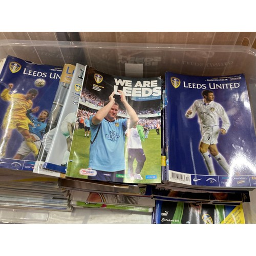 352 - Box of approximately 124 Leeds United football programmes including 15 home programmes 2002 includin... 