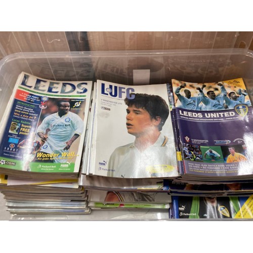 352 - Box of approximately 124 Leeds United football programmes including 15 home programmes 2002 includin... 