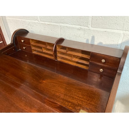 106 - Circa 1900 mahogany Bradford desk by Christopher Pratt's 93H 86W 52D