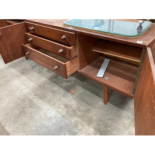 78 - Mid century teak 'Avalon' sideboard/long john 72H 204W 44D