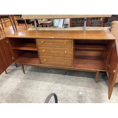 211 - Mid century Wrighton teak sideboard/long john 80H 168W 46D