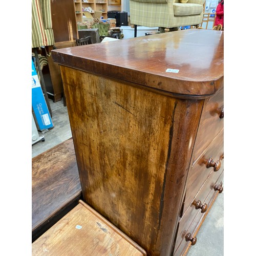 159 - Victorian mahogany two over three chest of drawers 120H 106W 50D