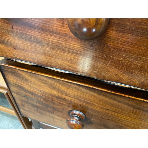 159 - Victorian mahogany two over three chest of drawers 120H 106W 50D