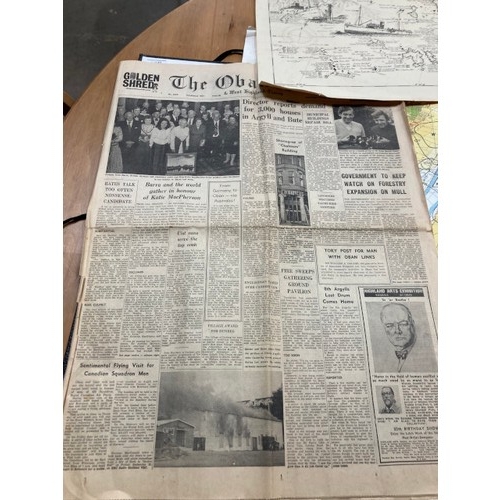 52 - Portfolio including The Oban Times - Thursday September 18, 1975, Yorkshire's War , The Miami Herald... 