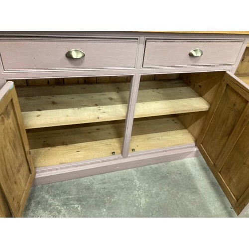 2 - Hand painted pine farmhouse dresser 198H 184W 51D