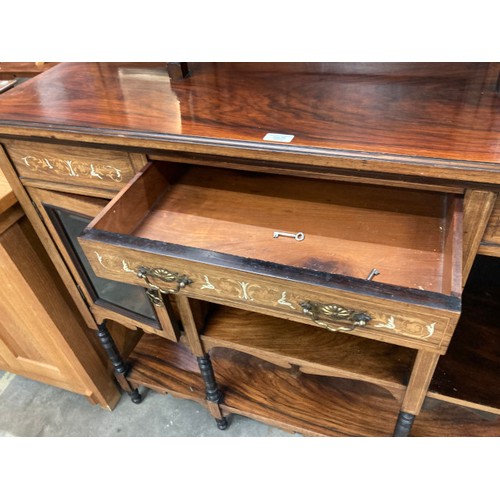 72 - 19th century marquetry sideboard in rosewood 210H 122W 40D