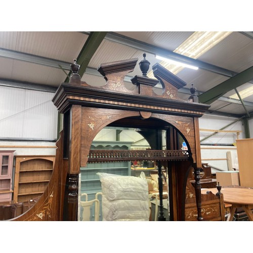 72 - 19th century marquetry sideboard in rosewood 210H 122W 40D