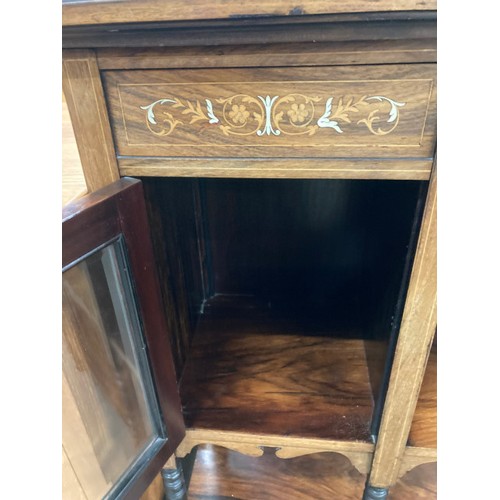 72 - 19th century marquetry sideboard in rosewood 210H 122W 40D
