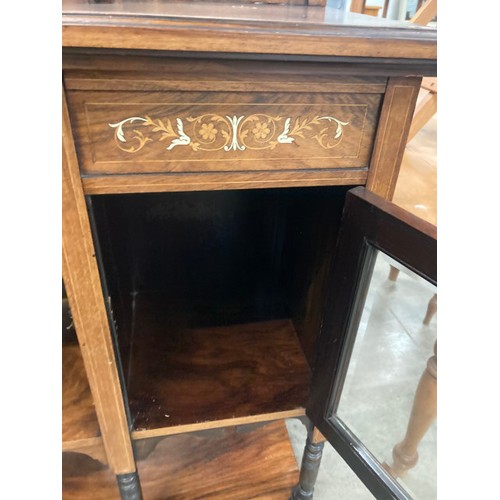 72 - 19th century marquetry sideboard in rosewood 210H 122W 40D