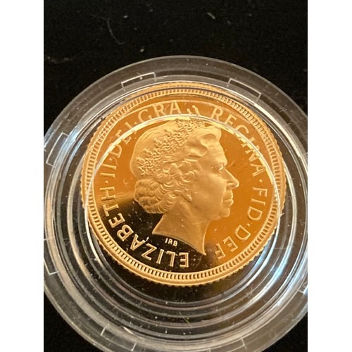 248 - Cased 1999 gold half Sovereign (4g)