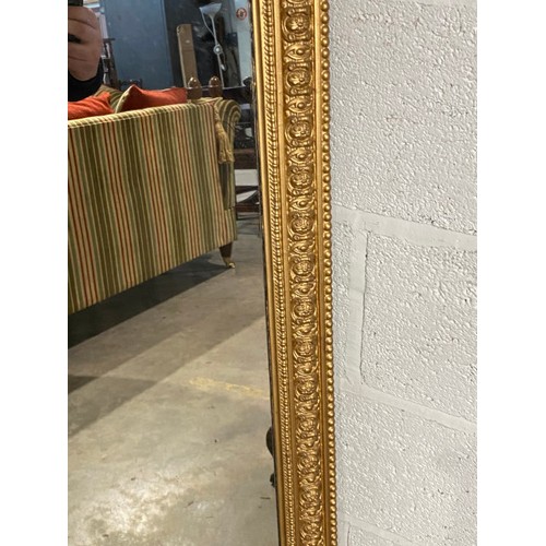 138 - Early 20th century gilt framed over mantel mirror 146 x 110cm