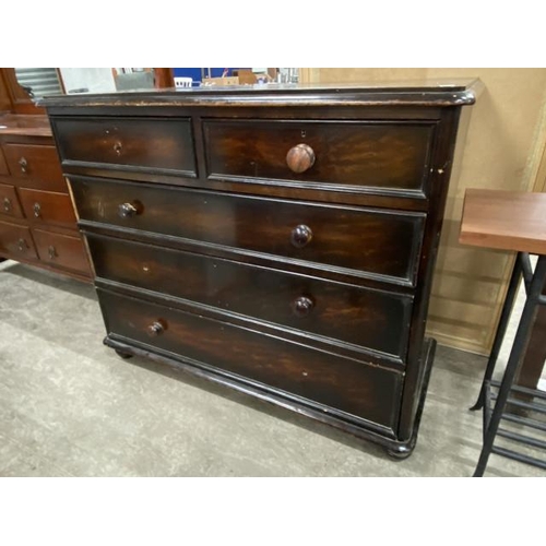 167 - Victorian mahogany chest of drawers (handles in drawer) 102H 122W 56D