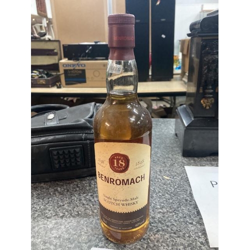 280 - 70cl bottle Benromach 18 year Speyside single malt whisky 40%vol