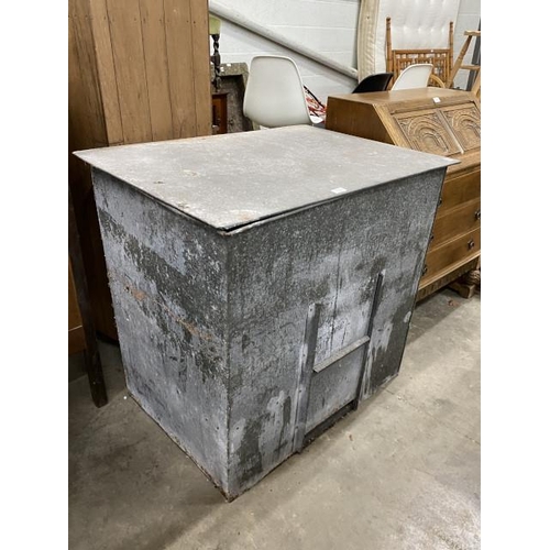 34 - Galvanized coal bunker 87H 95W 70D