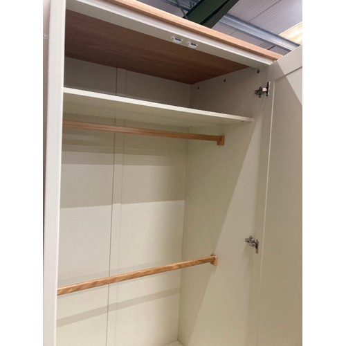 60 - Marks & Spencer 'Winchester' double wardrobe with 2 hanging rails and shelf to the interior 200H 104... 