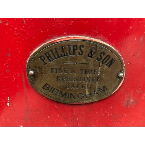 137 - Phillips & Son, Birmingham (Fire & Thief Resistance) Safe with one key 72H 49W 49D