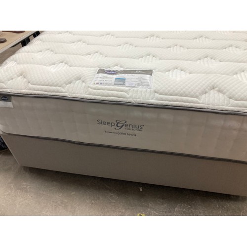 163 - Sleep Genius Collection (Exclusive to John Lewis) 3000 pocket geltex king-size divan bed with drawer... 