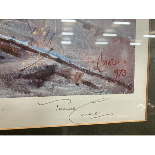 406 - Framed pencil signed Terence Cuneo print 360/850 