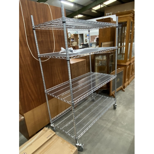 123 - NSF Baker Rack (zinc plated & grey epoxy) NEW 176H 120W 60D