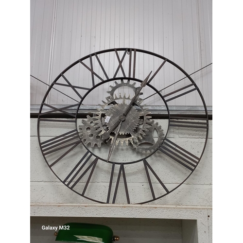 331 - Industrial style wall clock 90cm