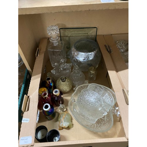 361 - 8 boxes of collectables including glassware & vases