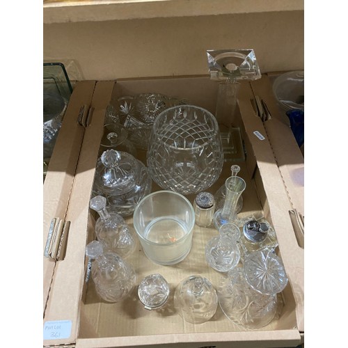 361 - 8 boxes of collectables including glassware & vases