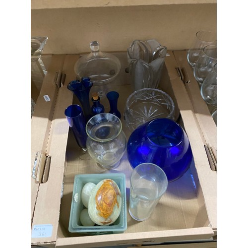 361 - 8 boxes of collectables including glassware & vases