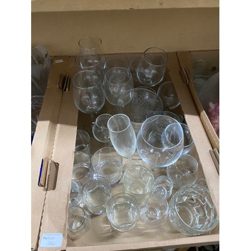 361 - 8 boxes of collectables including glassware & vases