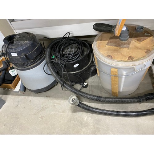 442 - Hoover Aquamaster and M & S Numatic vacuum cleaners with accessories, dust extractor, good collectio... 