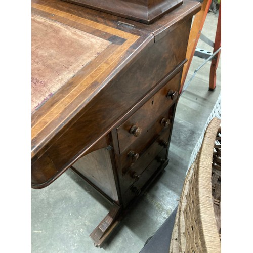 56 - Victorian mahogany Davenport 82H 53W 53D