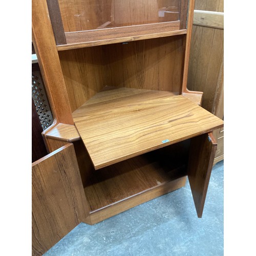 110 - Mid century teak 'Turnridge' of London corner cabinet 169H 85W 53D