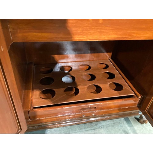 112 - Oriental Camphor wood cocktail cabinet/bar 105H 91W 46D