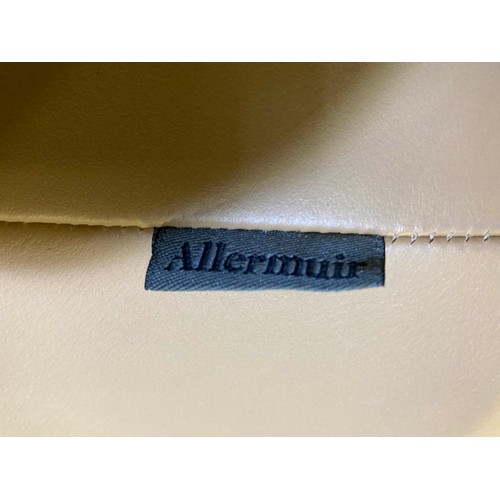 140 - Allermuir tan leather 'Famiglia' chair with chrome tilt frame 110H 66W