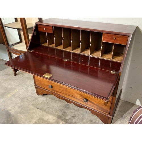 148 - Edwardian mahogany bureau 99H 107W 51D