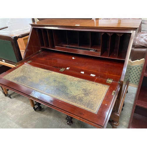 182 - Edwardian mahogany bureau 107H 100W 50D