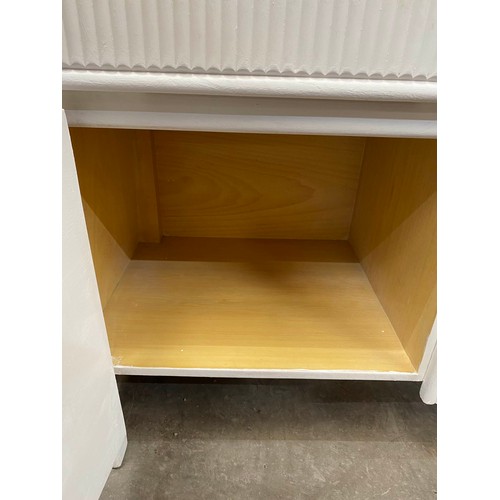 180 - White painted three door/three drawer sideboard 83H 170W 55D