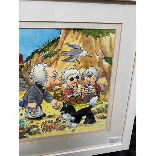 276 - Framed original Postman Pat 'Seaside Outing' artwork related to the children's magazine 'Toybox Teac... 